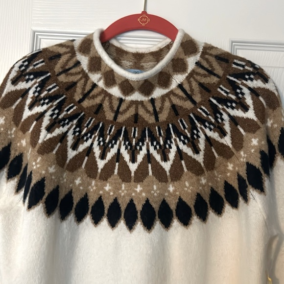 NWT CeCe Fair-Isle cozy long sleeve funnel neck sweater - Picture 3 of 7